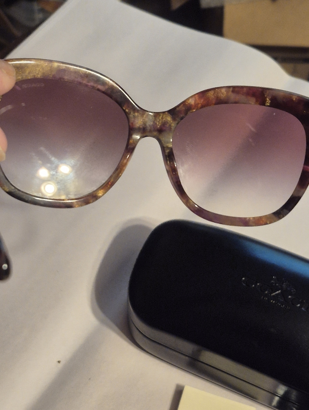 CoachTortoiseshell Sunglasses NWOT - Picture 3 of 11